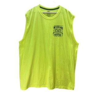Athletic Works Sheridan Wyoming T-shirt Limited Edition M50-52 Yellow Sleeveless